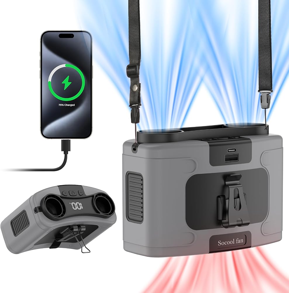 Socool 20,000mAh Dual-Motor Waist Fan
