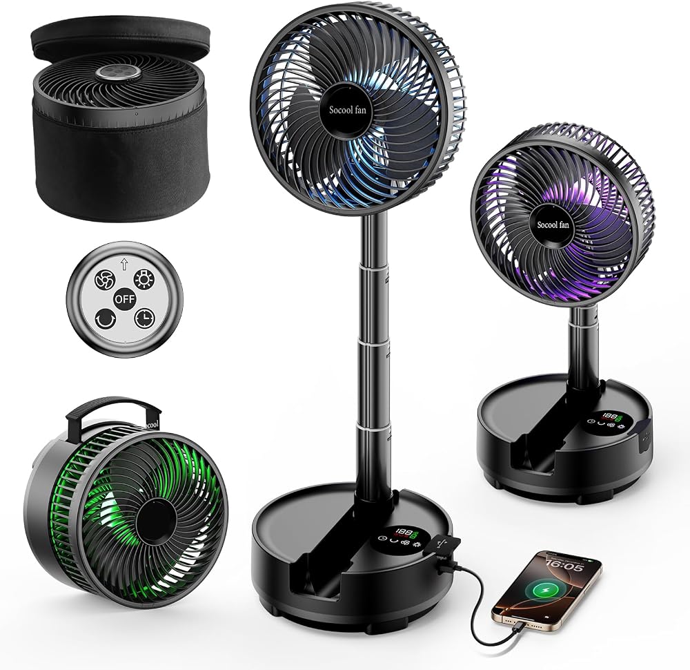 Socool Foldable Standing Fan 20,000mAh
