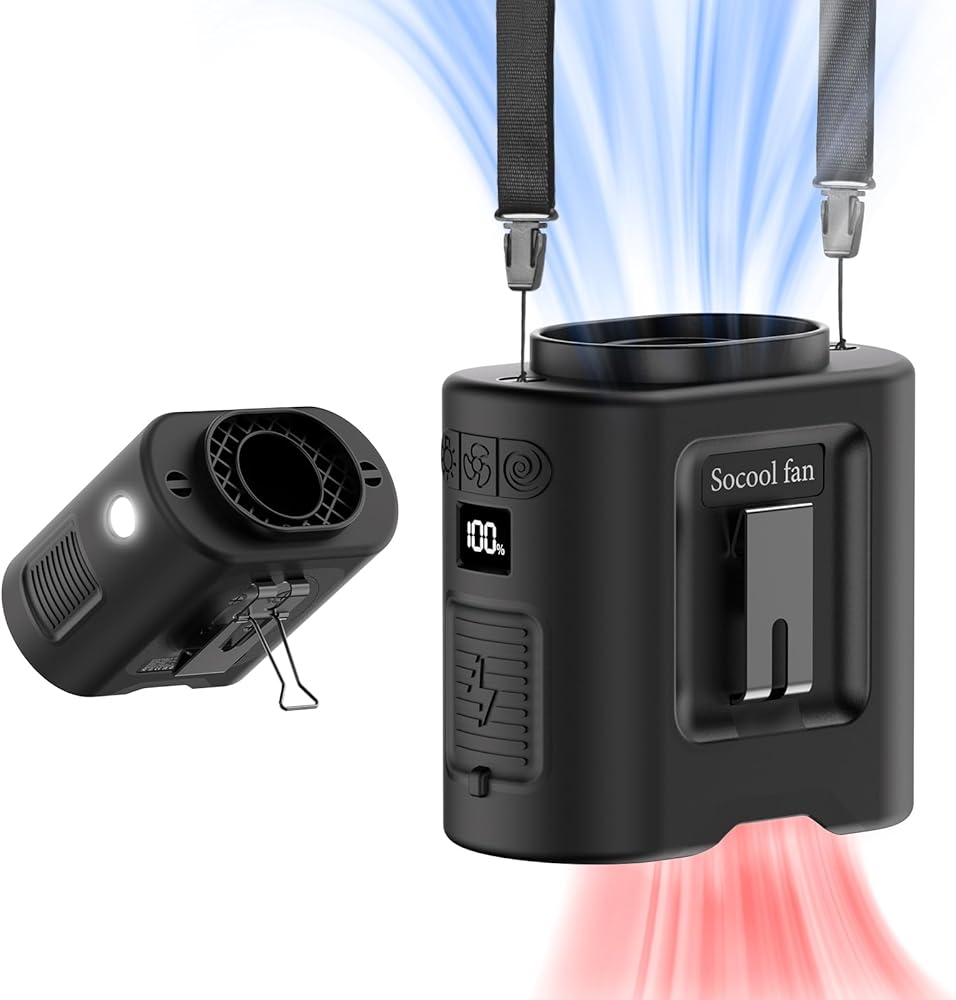Socool 14,500mAh 360° Rotation Waist Fan