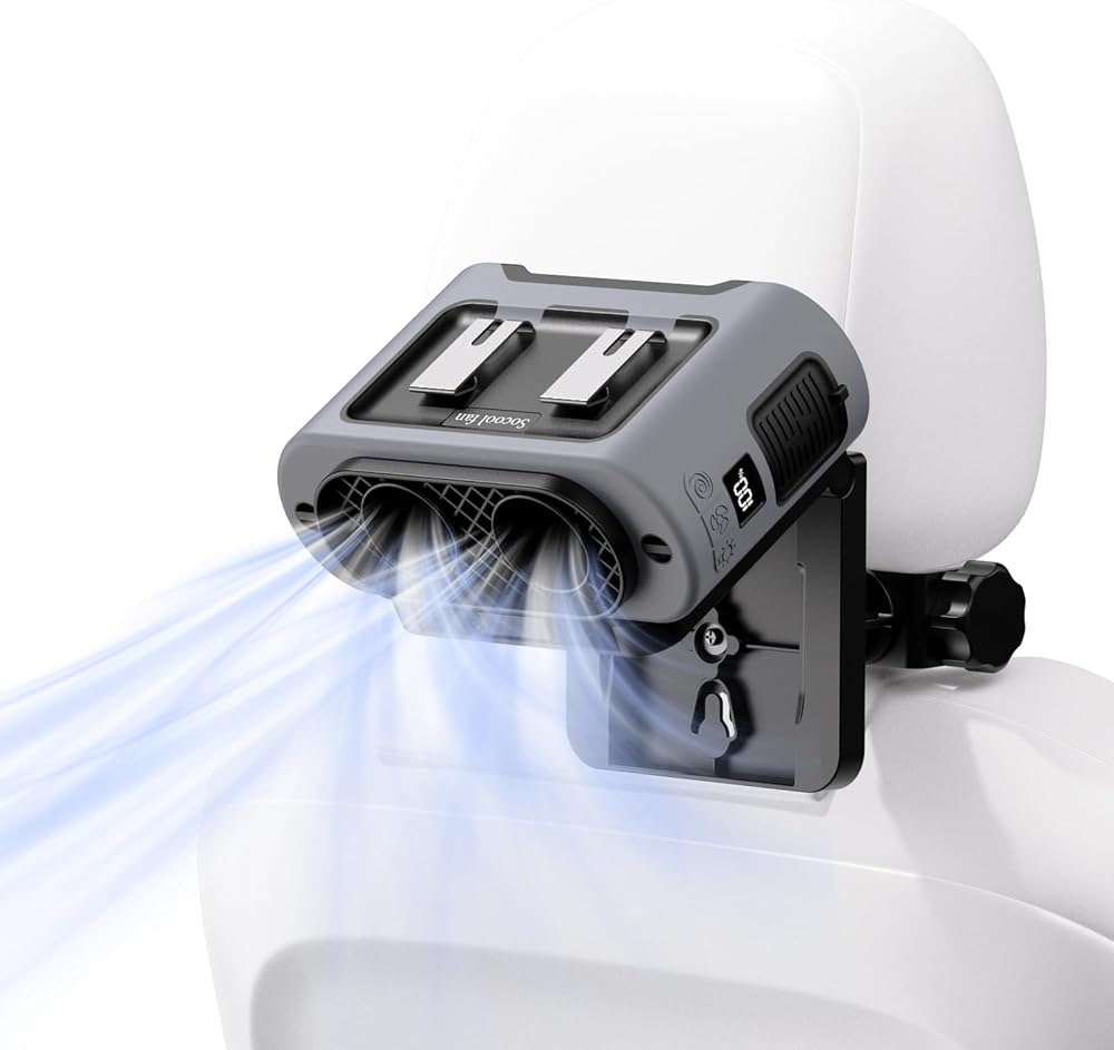 Socool 14,500mAh Dual-Outlet Car Fan